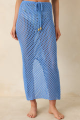 MINKPINK Balmy Blue Crochet Hipster Skirt