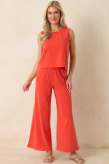 Z Supply Scout Poppy Red Cotton Jersey Pants