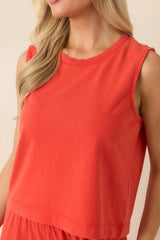Z Supply Sloane Poppy Red Cotton Jersey Tank