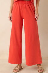 Z Supply Scout Poppy Red Cotton Jersey Pants