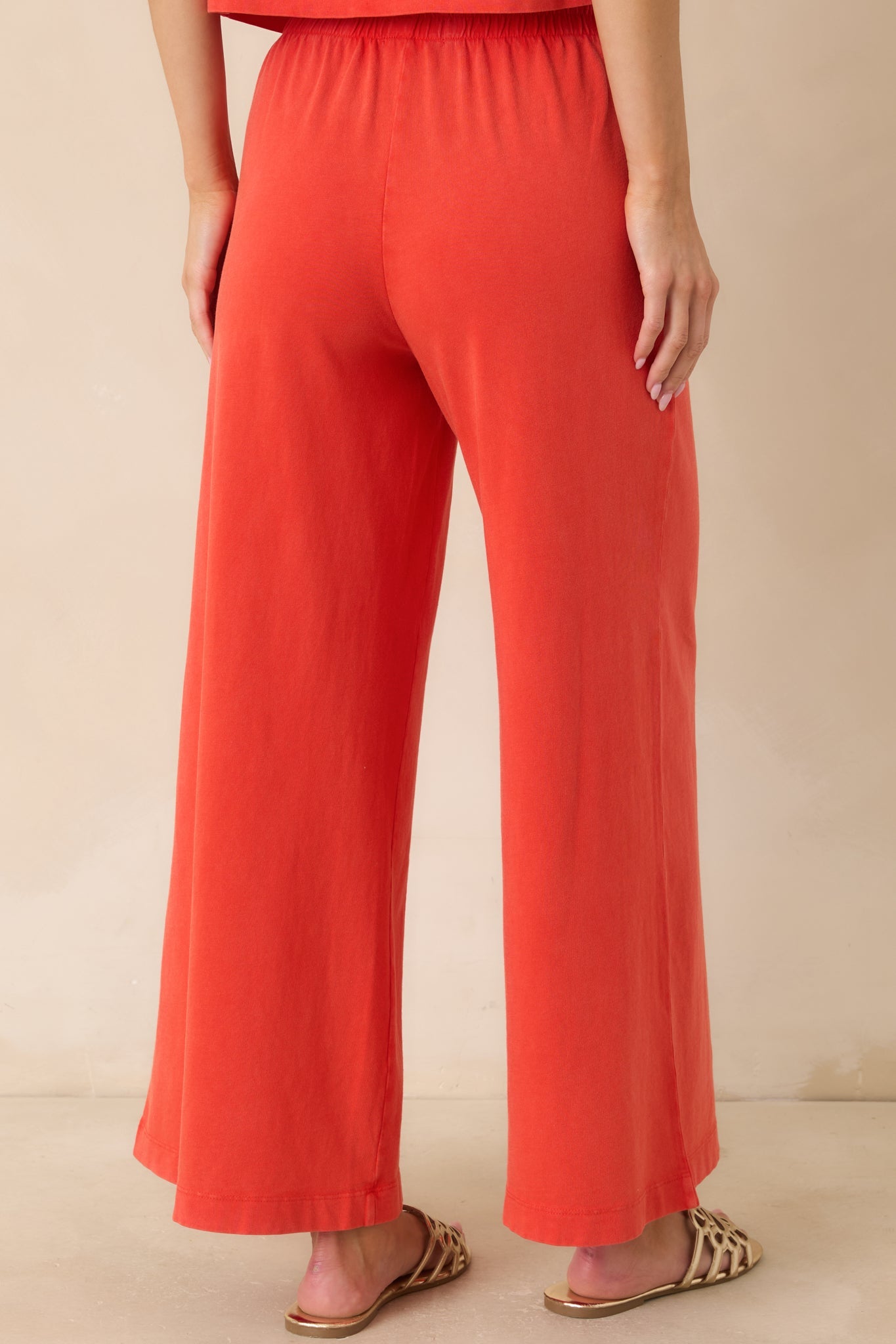 Z Supply Scout Poppy Red Cotton Jersey Pants
