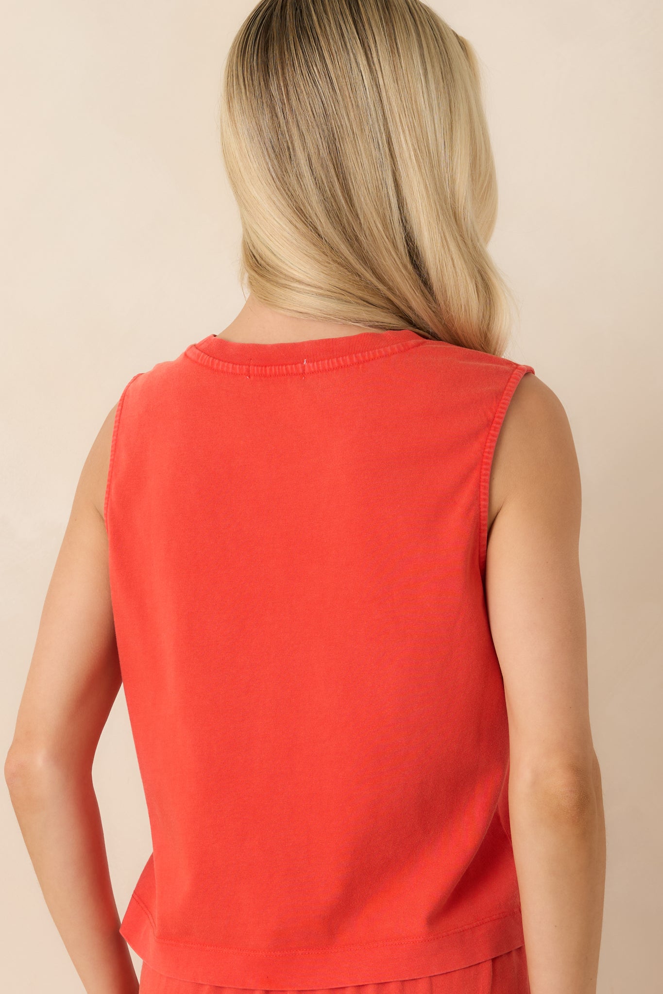 Z Supply Sloane Poppy Red Cotton Jersey Tank