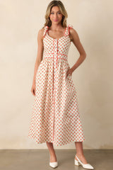 Hold Onto That Feeling Red Floral Cotton Sleeveless Maxi Dress