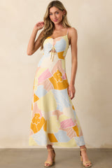 Z Supply Mellow Yellow Aura Riviera Floral Maxi Dress