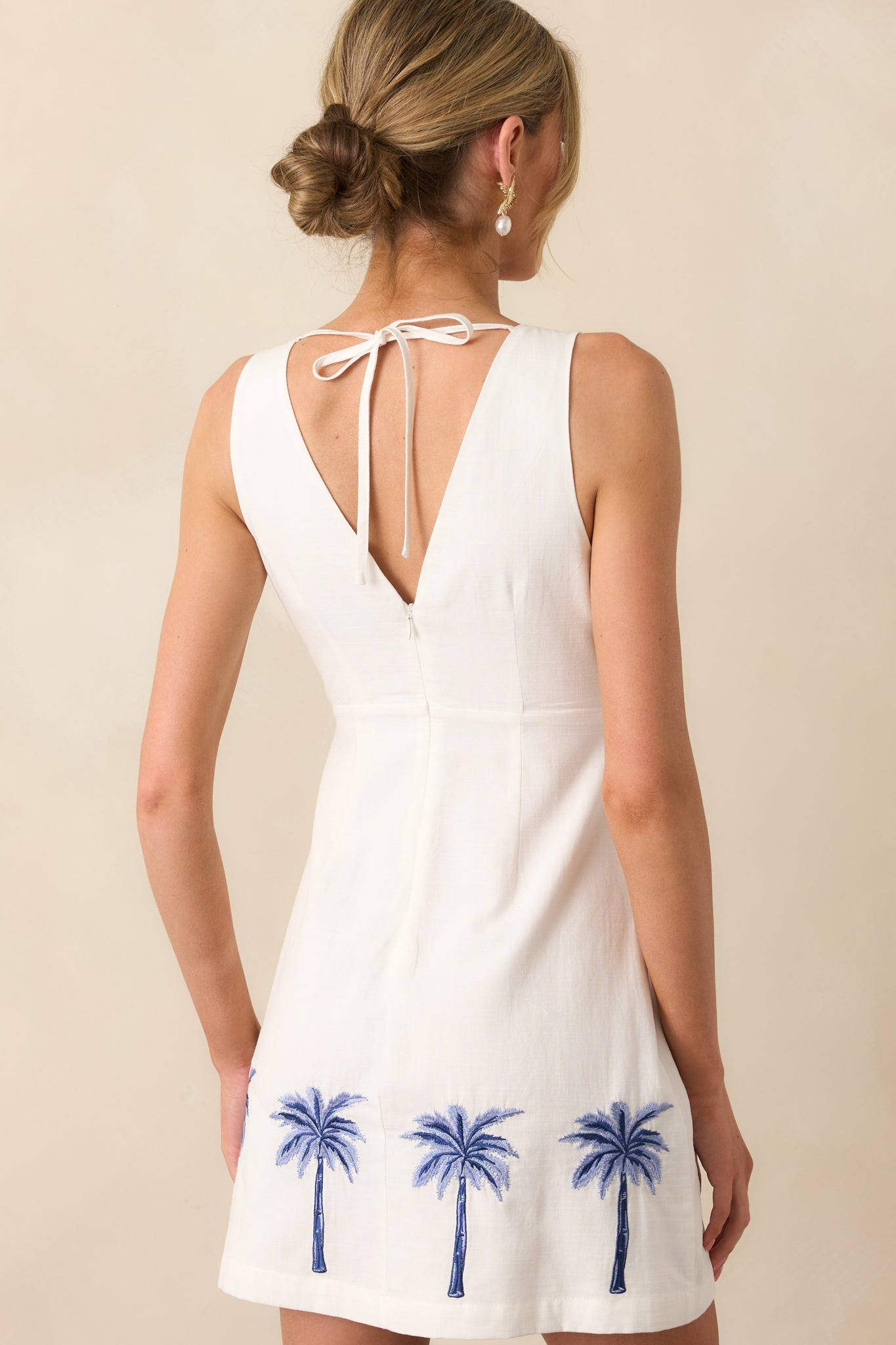 MINKPINK White Isadora Embroidered Mini Dress