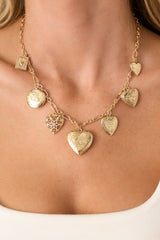 Find Your Happy Place Gold Locket Charm Necklace