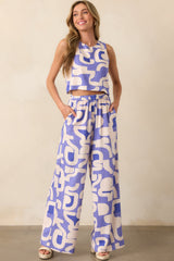 MINKPINK Dusty Blue Iris Crop Tank