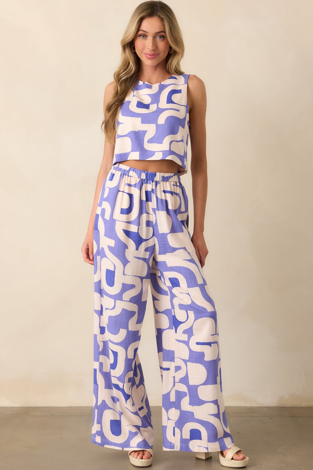 MINKPINK Dusty Blue Iris Wide Leg Pant