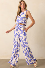 MINKPINK Dusty Blue Iris Wide Leg Pant