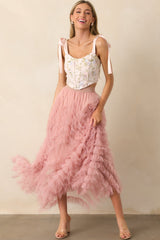 Make The Most Of It Light Pink Floral Corset Top