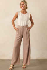 Z Supply Ivory Sea Salt Calan Rib Sweater Cropped Tank