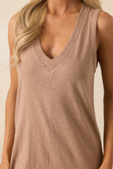 Z Supply Tan Iced Coffee Palisades Midi Dress