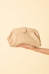 Steal The Moment Beige Woven Crossbody Bag