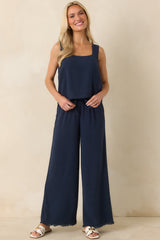 Z Supply Soren Navy Blue Linen Pants