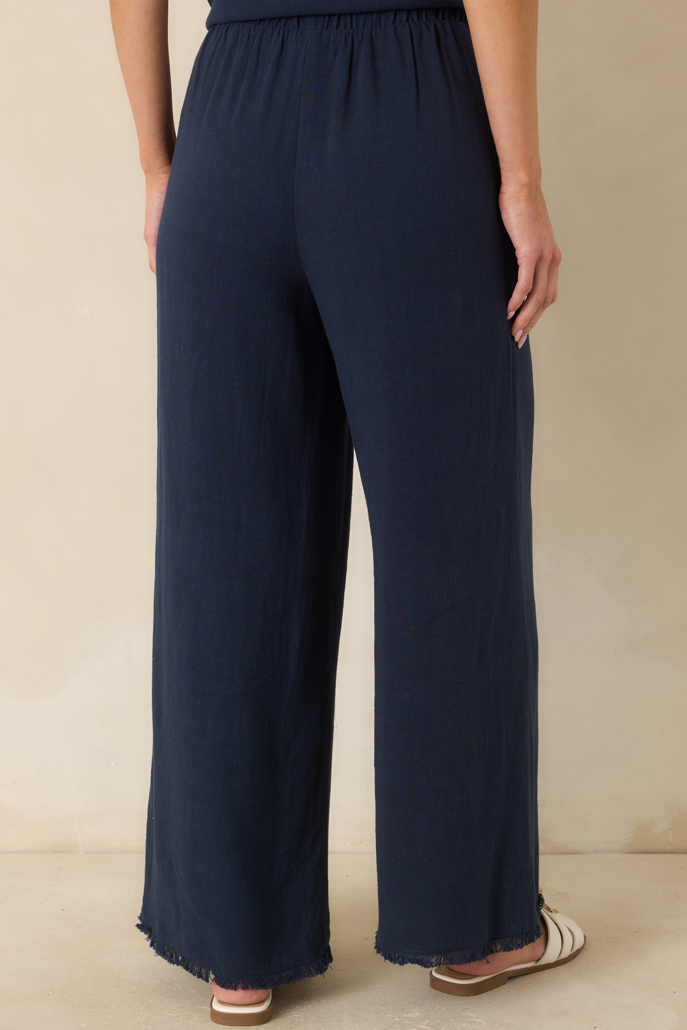 Z Supply Soren Navy Blue Linen Pants