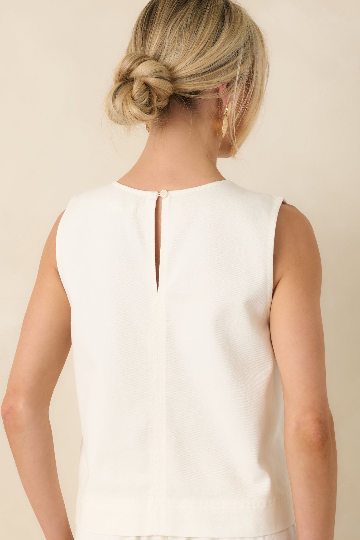 Z Supply Sun Seeker Ivory Twill Cropped Tank