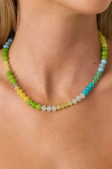 Life Is Sweet Green Multi Beaded Necklace