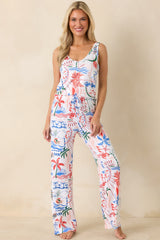 Z Supply So Sweet White Multi Getaway Pajama Pants