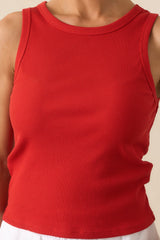 Z Supply Red Cotton Hadley Rib Tank