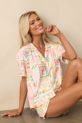 Z Supply White Tropical Print Beach Days Soleil Top