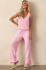Z Supply Pink Sloane V-Neck Silky Rib Tank