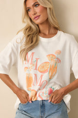Z Supply Ivory Cotton Mimosa SoCal Oversized Tee