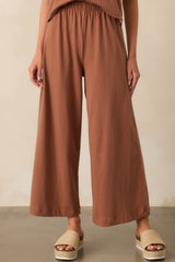Z Supply Brown Cotton Scout Jersey Pants