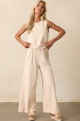 Z Supply Beige Cotton Scout Jersey Pants