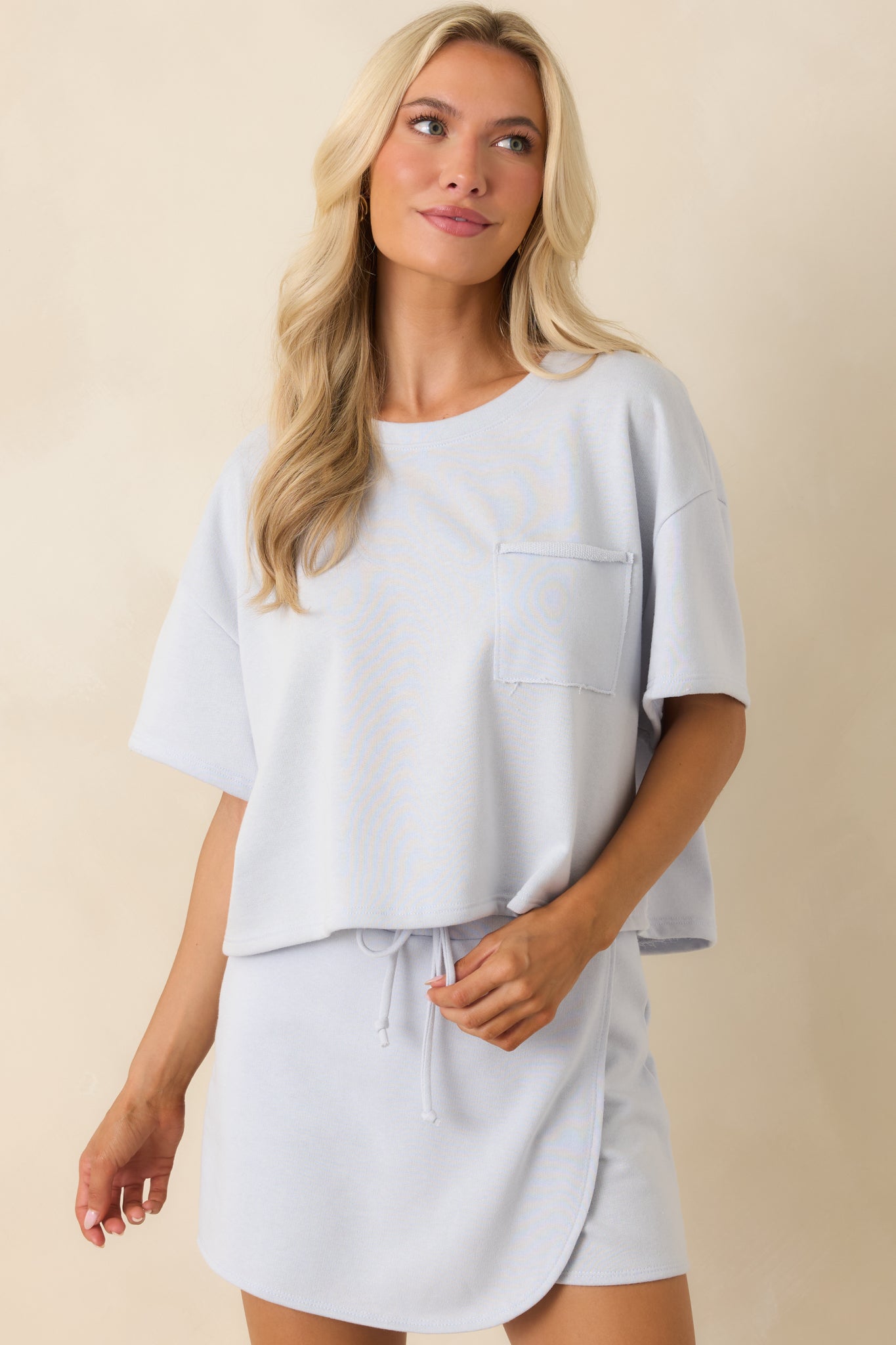 The Fun Part Light Blue Cropped Tee