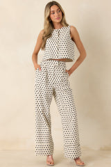 FRNCH Nautilus Ivory & Black Cotton Linen Vest