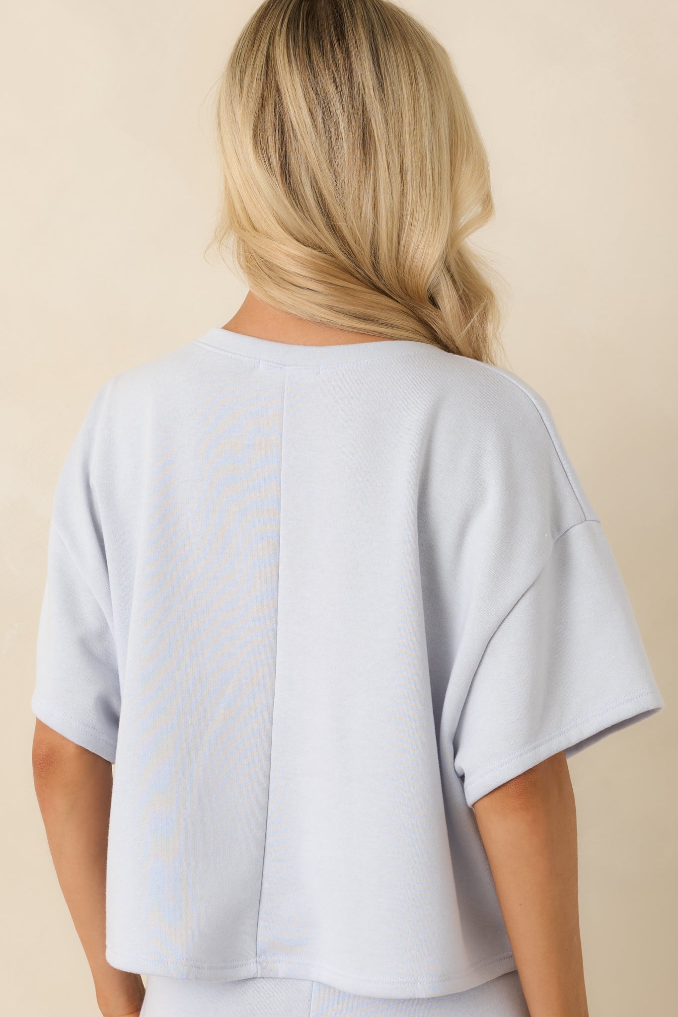 The Fun Part Light Blue Cropped Tee