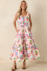 Prosperina Molly Multi Cotton Fruit Print Maxi Dress