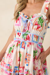 Prosperina Molly Multi Cotton Fruit Print Maxi Dress