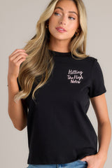 Sing Your Heart Out Cotton True Black Retro Tee