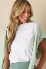 SPANX® White Cool Cotton Crewneck Tee