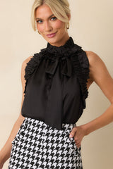 Prosperina Bellamy Black Ruffle Top