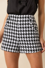 Prosperina Sylvie Black & White Houndstooth Shorts