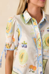 Prosperina Clementine Multi Print Cotton Top