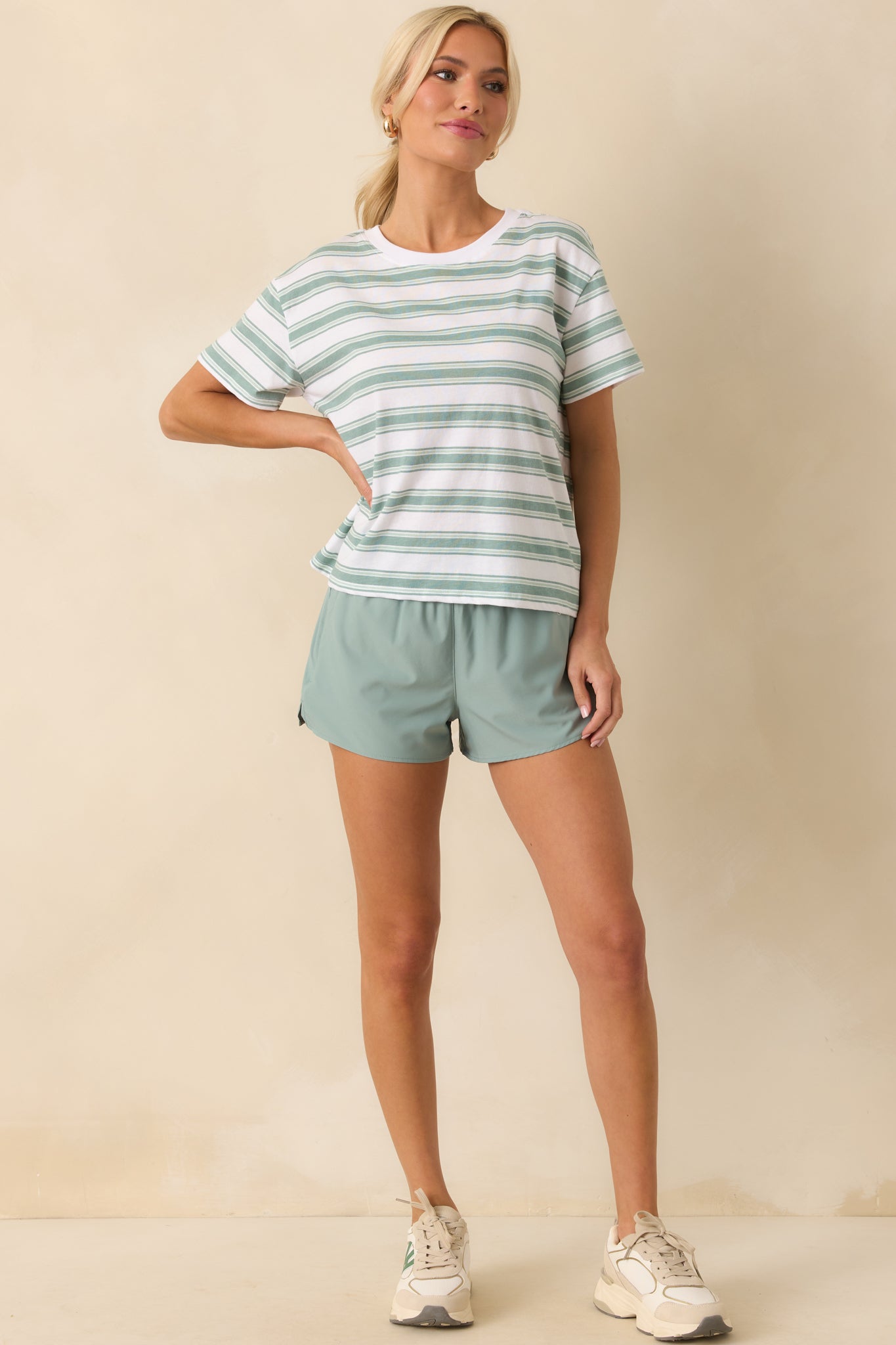 Z Supply Light Sage Shorty Airlite Shorts