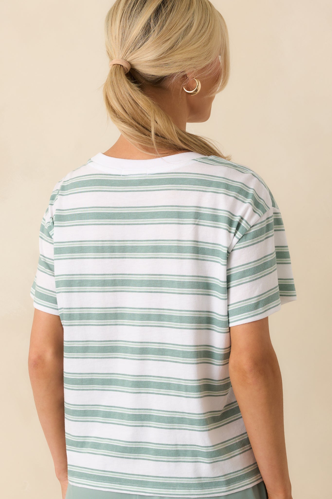 Z Supply Green Cotton All Star Stripe Tee
