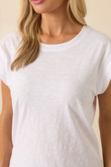 Z Supply White Cotton Camino Slub Tee