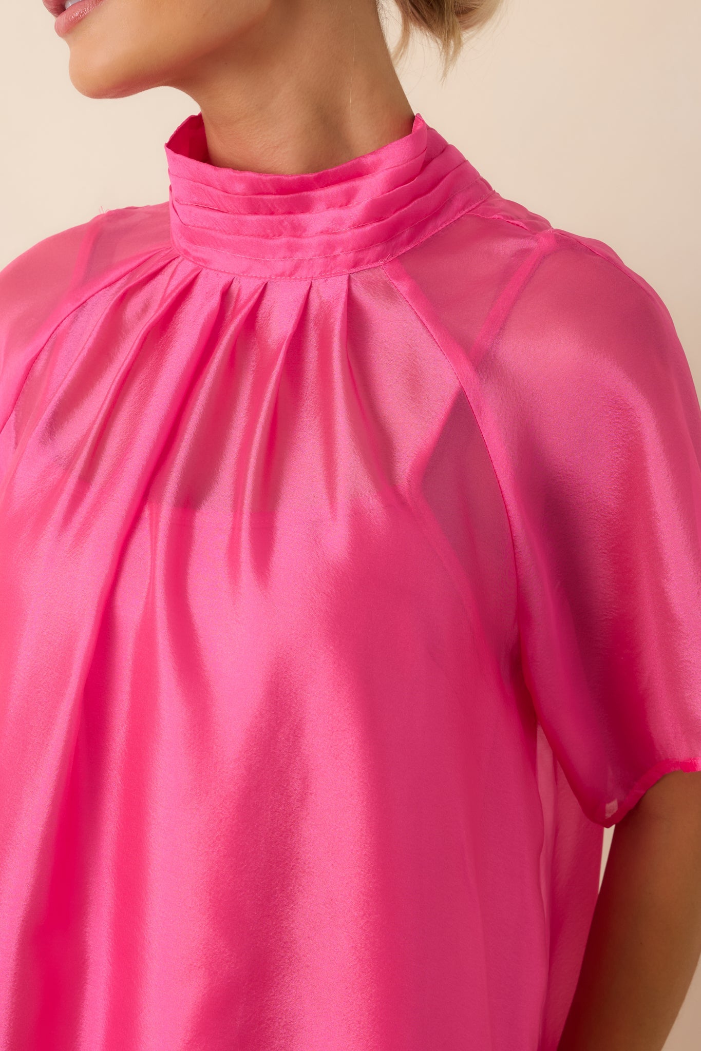 Pretty In Presence Pink Organza Mini Dress