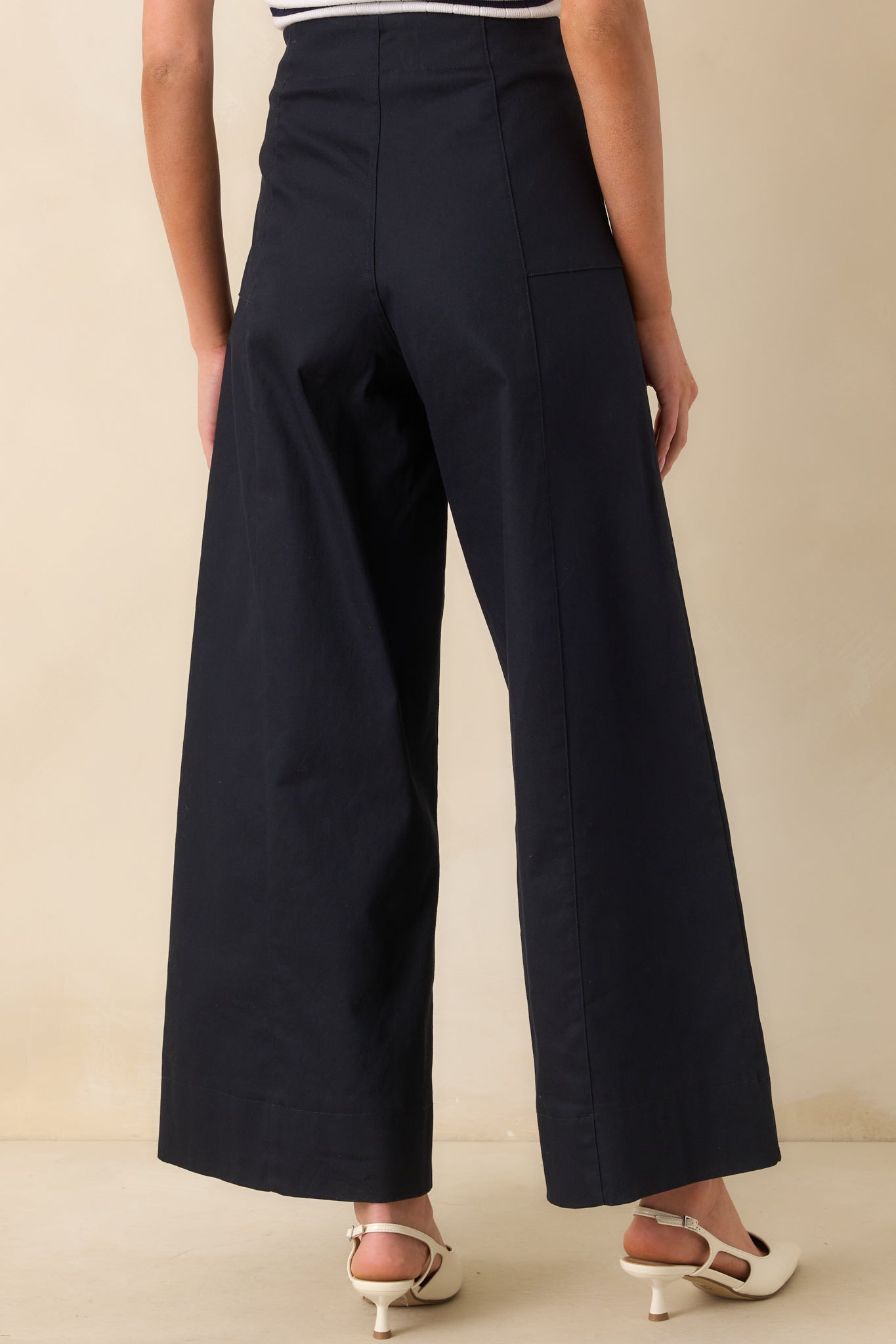 Daylight Glimmer Navy Wide Leg Pants