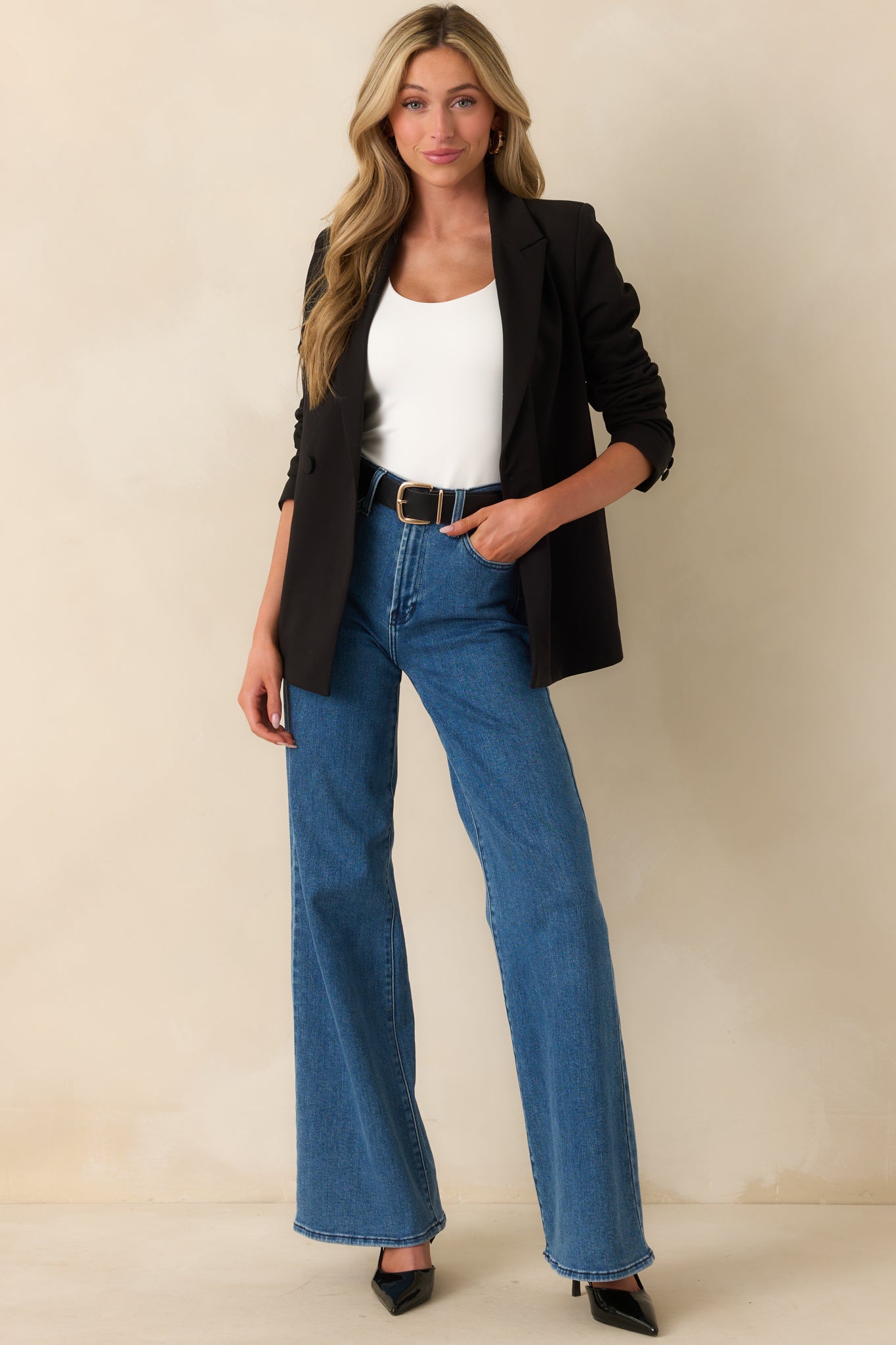 Down To Business Black Blazer