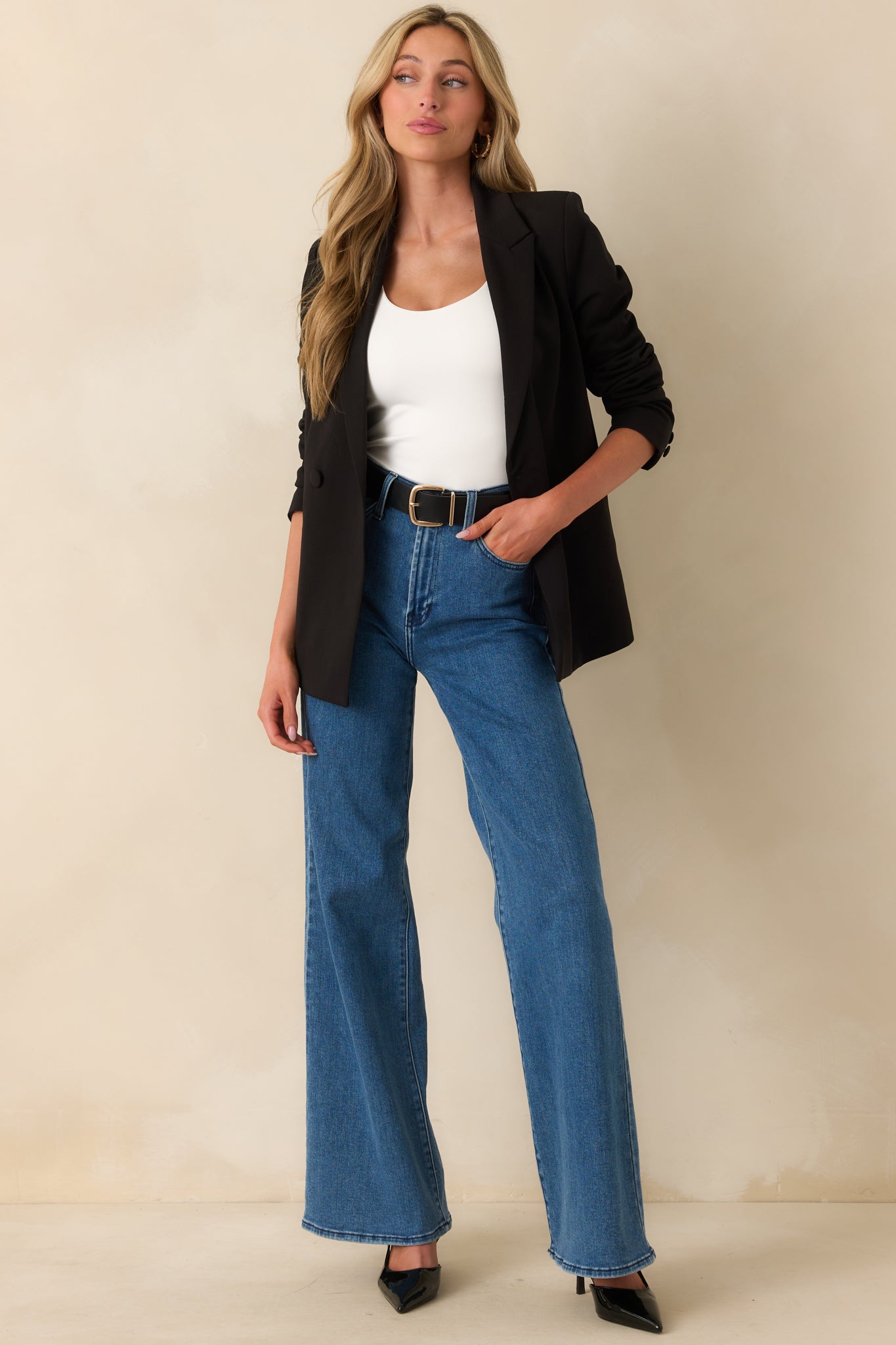 Down To Business Black Blazer