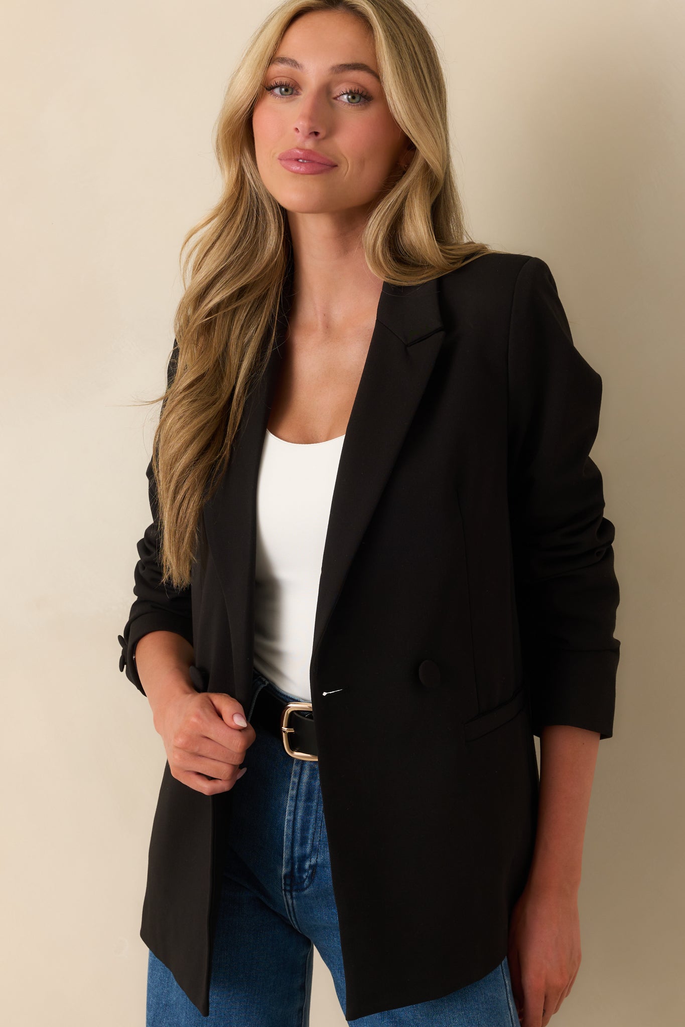 Down To Business Black Blazer