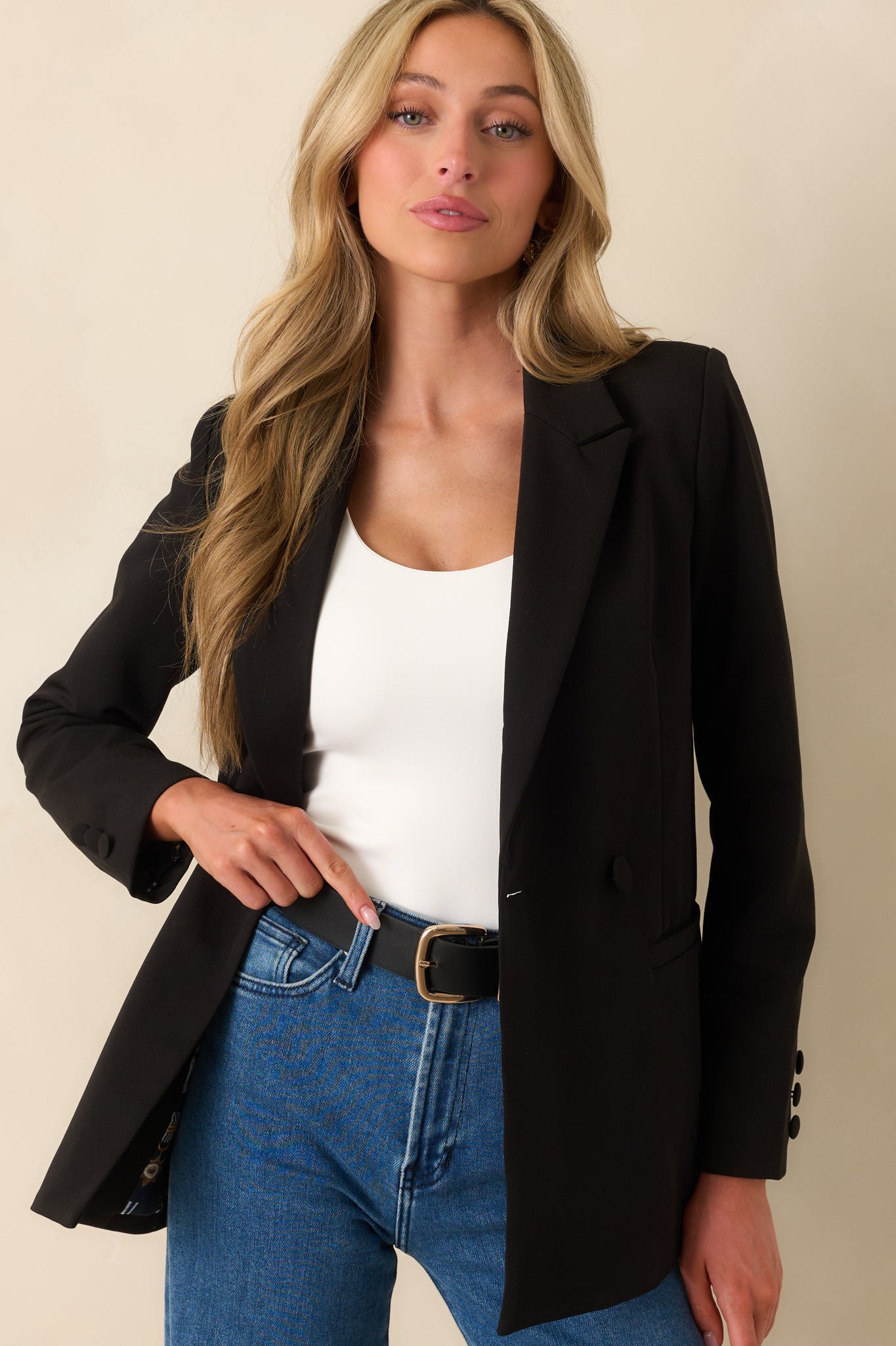 Down To Business Black Blazer