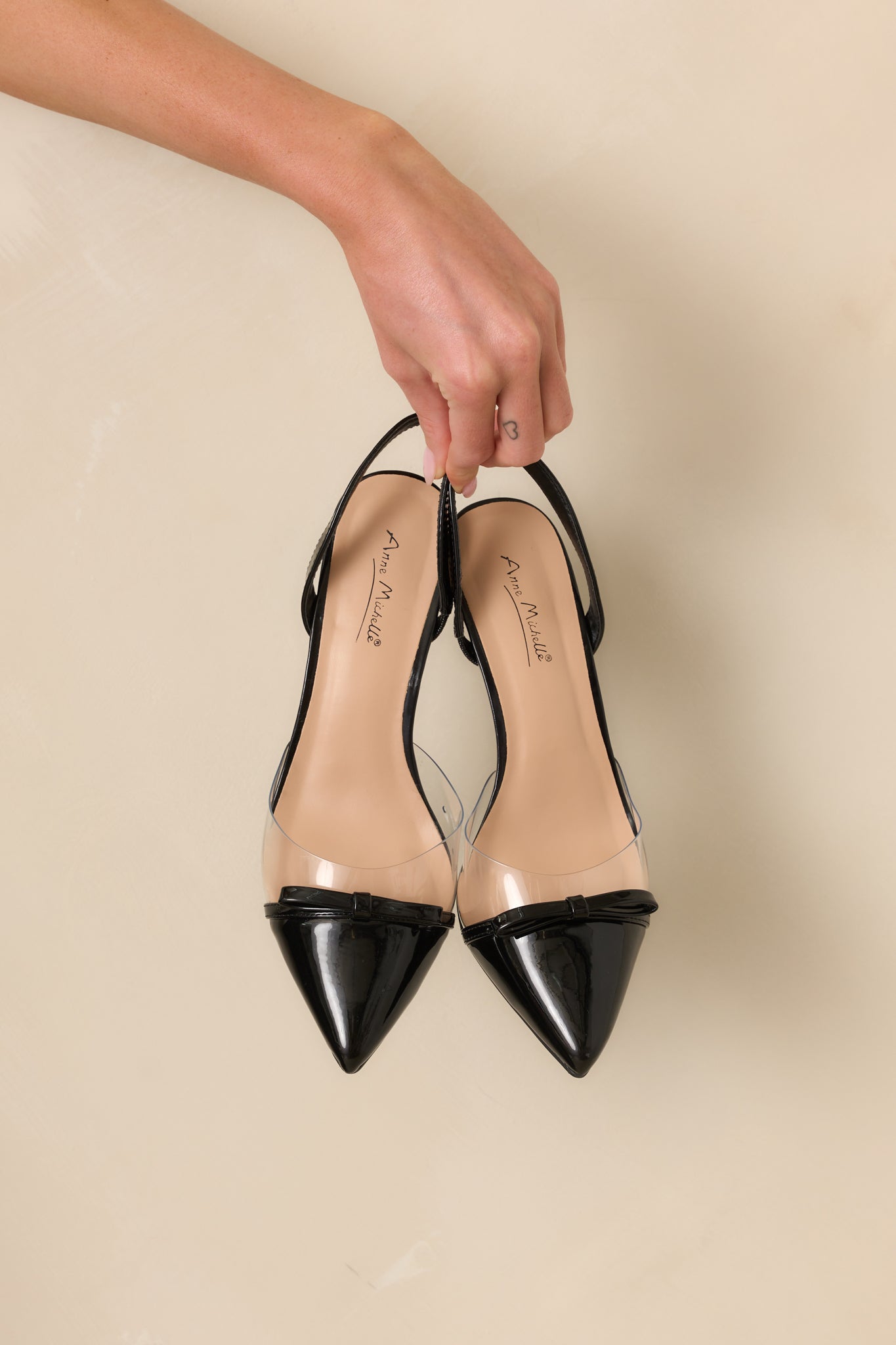 Elegant Lift Black Slingback Kitten Heels