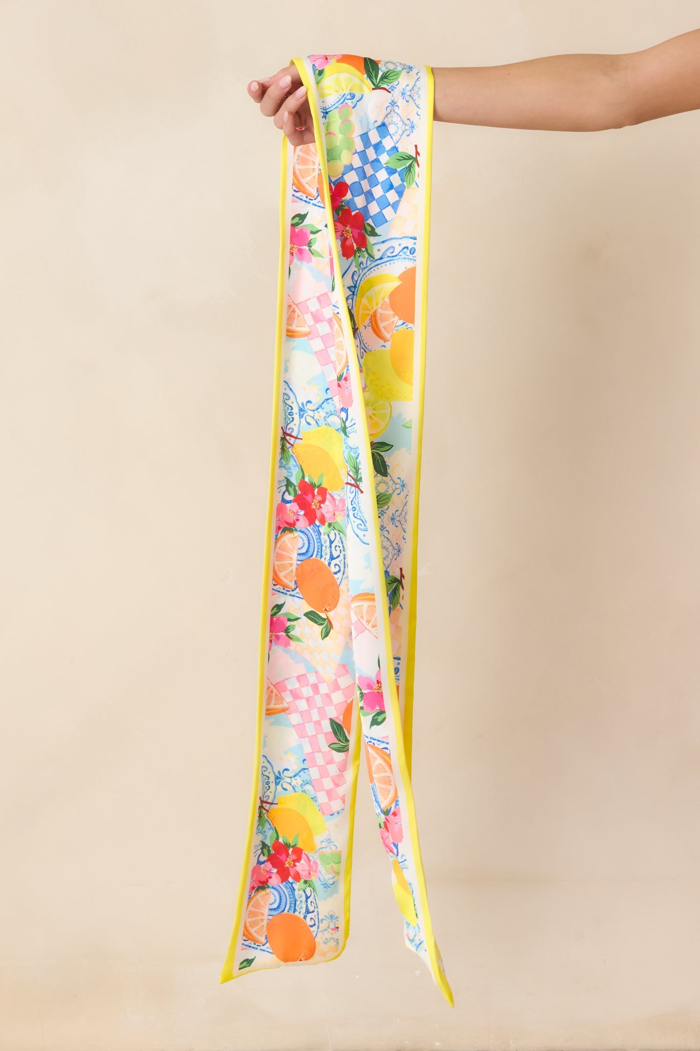 Prosperina Twillies Multi Citrus Print Scarf Tie