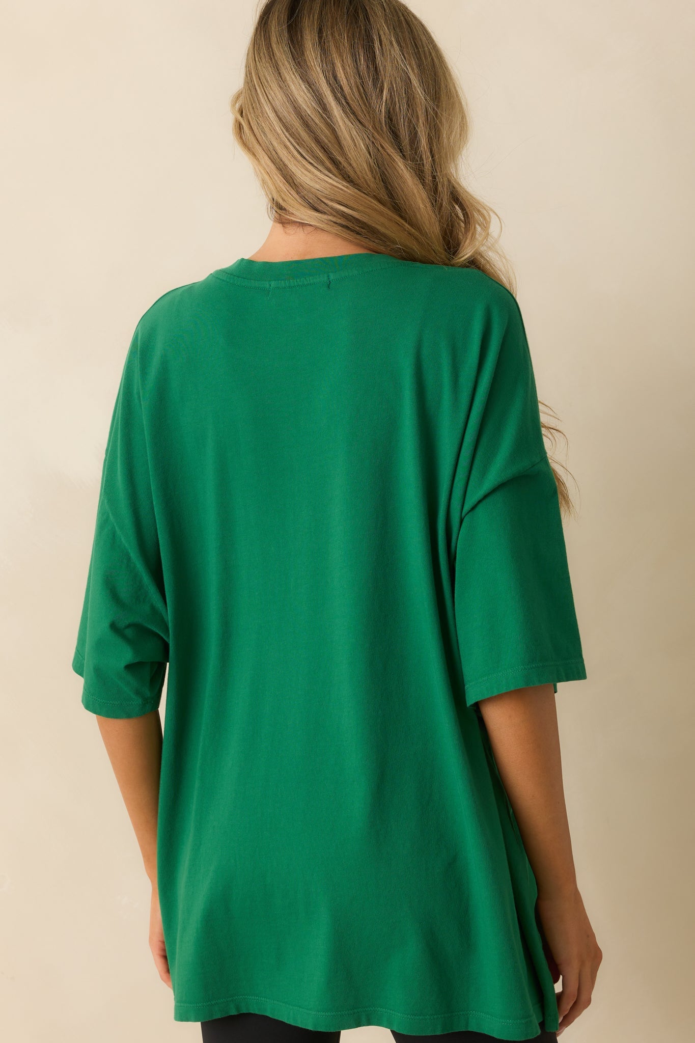 The Beach Boys Green Cotton Tropical Stack Oversized Tee